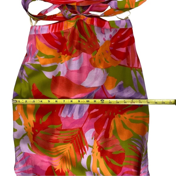 Farm Rio Colorful Leaves Multicolor Dress NWOT - Picture 14 of 15